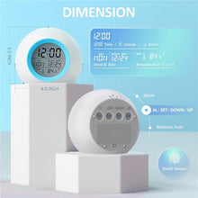 Load image into Gallery viewer, Kids Digital Alarm Clock 7 Color Night Light Snooze Temperature Detect Children Sleep Bedside Color Night Light Snooze Temperature Detect for Toddler Children Boys and Girls Students to Wake up at Bedroom Bedside Cute Wake Up Timer Alarm Clock

