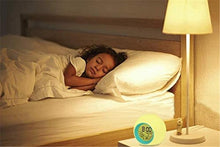 Load image into Gallery viewer, Kids Digital Alarm Clock 7 Color Night Light Snooze Temperature Detect Children Sleep Bedside Color Night Light Snooze Temperature Detect for Toddler Children Boys and Girls Students to Wake up at Bedroom Bedside Cute Wake Up Timer Alarm Clock
