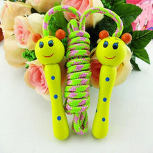 Load image into Gallery viewer, Kids Jump Rope With Wood Handle Children Skipping Ropes Gym Fitness Equipment Jump Ropes For Girls Boys Skipping Rope For Kids With Wooden Handle Cotton Braided Outdoor Fun Activity For Exercise Fitness
