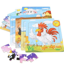 Load image into Gallery viewer, Kids Puzzle Toy Animals and Vehicle Wooden Puzzles Jigsaw Baby Educational Learning Toys for Children Gift
