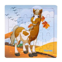 Load image into Gallery viewer, Kids Puzzle Toy Animals and Vehicle Wooden Puzzles Jigsaw Baby Educational Learning Toys for Children Gift
