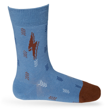 Load image into Gallery viewer, Kid's Socks - Brown Lightening
