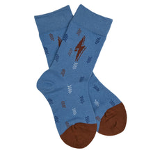 Load image into Gallery viewer, Kid's Socks - Brown Lightening
