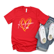 Load image into Gallery viewer, Kingdom KC Scribble Heart Tee or Sweatshirt
