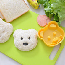 Load image into Gallery viewer, Kitchen Breakfast Bear Sandwich Mold Bread Biscuit Cake Tool Making Mold Household Making Accessories Bear Shape Sandwich Mold Cutter Yellow Bread Sandwich Shapers Maker For Kids
