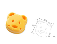 Load image into Gallery viewer, Kitchen Breakfast Bear Sandwich Mold Bread Biscuit Cake Tool Making Mold Household Making Accessories Bear Shape Sandwich Mold Cutter Yellow Bread Sandwich Shapers Maker For Kids
