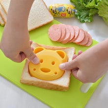 Load image into Gallery viewer, Kitchen Breakfast Bear Sandwich Mold Bread Biscuit Cake Tool Making Mold Household Making Accessories Bear Shape Sandwich Mold Cutter Yellow Bread Sandwich Shapers Maker For Kids
