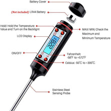 Load image into Gallery viewer, Kitchen Digital BBQ Food Thermometer Meat Cake Candy Fry Grill Dinning Household  Meat Thermometer Digital Instant Read Food Meat Thermometer with Long Probe Cooking Thermometer for Kitchen BBQ Grill and Cooking Thermometer  Oven Thermometer Tool
