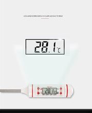 Load image into Gallery viewer, Kitchen Digital BBQ Food Thermometer Meat Cake Candy Fry Grill Dinning Household Waterproof Instant Read Meat Thermometer for Cooking Digital Food Thermometer For Cooking IP67 Waterproof Kitchen Thermometer Probe With Cooking Thermometer Oven Tool
