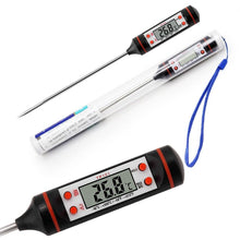 Load image into Gallery viewer, Kitchen Probe Thermometer 304 Stainless Steel Measuring Food Barbecue Milk Soup Oil Thermometer Digital Water Thermometer for Liquid Candle Instant Read With Waterproof For Food Meat Milk Long Probe
