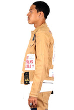 Load image into Gallery viewer, Antelope Men's graphic print patches with cut and sew cotton timber washed stretchable twill jacket
