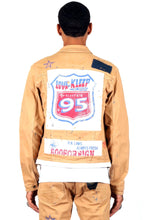 Load image into Gallery viewer, Antelope Men's graphic print patches with cut and sew cotton timber washed stretchable twill jacket
