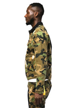 Load image into Gallery viewer, Bistre Half and Half Washed Twill Jacket
