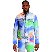 Load image into Gallery viewer, Mint Washed Denim Jacket
