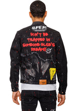Load image into Gallery viewer, Phlox Washed Denim &amp; Twill Mixed Jacket
