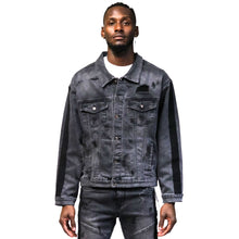 Load image into Gallery viewer, Ranch Premium Washed Sleeve Contrast Taping Denim Jacket
