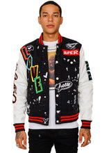 Load image into Gallery viewer, VERTE Padded Washing Denim Bomber Jacket
