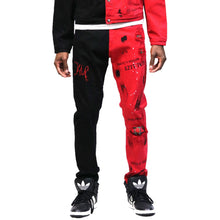 Load image into Gallery viewer, Chairo Premium Washed Skinny Half and Half Twill Pants
