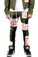 Load image into Gallery viewer, Chive Washed Skinny Twill Pants
