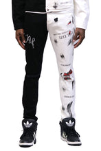 Load image into Gallery viewer, Pristine Premium Washed Skinny Half and Half Twill Pants
