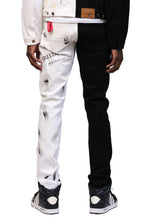Load image into Gallery viewer, Pristine Premium Washed Skinny Half and Half Twill Pants
