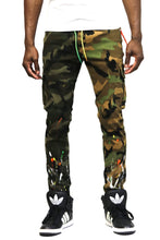Load image into Gallery viewer, Wildstone Limited Premium Washed Mixed Camo Half and Half Skinny Twill Pants.
