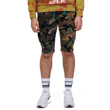 Load image into Gallery viewer, Wildstone Limited Premium Washed Mixed Camo Half and Half Skinny Twill Short Pants.
