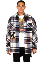 Load image into Gallery viewer, MAZARIN Men's premium heavy flannel elongated oversize shirt
