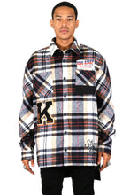 Load image into Gallery viewer, MAZARIN Men's premium heavy flannel elongated oversize shirt
