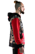 Load image into Gallery viewer, French Terry Zip Down Hoodie with Cut Block^&amp;Patches&amp;Prints
