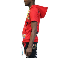 Load image into Gallery viewer, Reese Split Pullover Short Sleeve Hoodie
