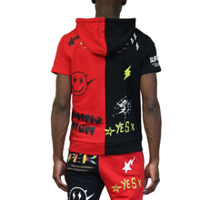 Load image into Gallery viewer, Reese Split Pullover Short Sleeve Hoodie
