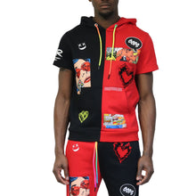Load image into Gallery viewer, Reese Split Pullover Short Sleeve Hoodie

