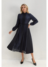 Load image into Gallery viewer, Deep Navy Bloom Midi Dress

