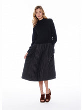 Load image into Gallery viewer, Knitted Body Layered w/ Quilted A-line Long Dress

