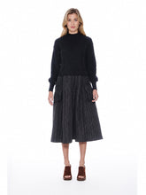 Load image into Gallery viewer, Knitted Body Layered w/ Quilted A-line Long Dress
