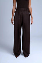 Load image into Gallery viewer, Broadway Monica Wide-Leg Virgin Wool Pants in Dark Coffee
