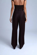 Load image into Gallery viewer, Broadway Monica Wide-Leg Virgin Wool Pants in Dark Coffee
