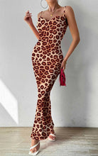Load image into Gallery viewer, PRETTYGARDEN Women's 2024 Summer Floral Spaghetti Strap Maxi Dress Stretch Sexy Bodycon Dress Backless Slip Long Dresses Large Brown Leopard - # GIAA231710001
