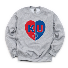 Load image into Gallery viewer, KU Split Heart Tee or Sweatshirt
