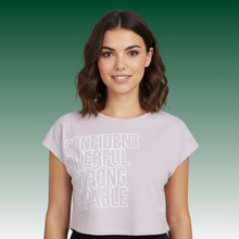 Load image into Gallery viewer, LA Gear Women’s Cropped Logo Tee | Lavender-Pink
