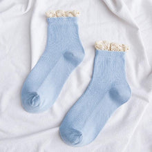 Load image into Gallery viewer, Lace Frilly Ruffle Socks Kawaii Cute Korean Style Women Cotton Woman Socks Winter Comfortable Cotton Socks Warm Socks For Men And Women
