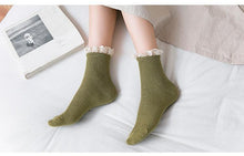 Load image into Gallery viewer, Lace Frilly Ruffle Socks Kawaii Cute Korean Style Women Cotton Woman Socks Winter Comfortable Cotton Socks Warm Socks For Men And Women
