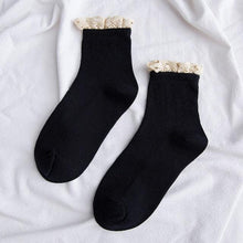 Load image into Gallery viewer, Lace Frilly Ruffle Socks Kawaii Cute Korean Style Women Cotton Woman Socks Winter Comfortable Cotton Socks Warm Socks For Men And Women

