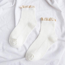Load image into Gallery viewer, Lace Frilly Ruffle Socks Kawaii Cute Korean Style Women Cotton Woman Socks Winter Comfortable Cotton Socks Warm Socks For Men And Women
