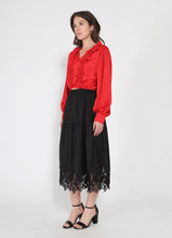 Load image into Gallery viewer, Lace Hem Elastic Waist Skirt
