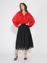 Load image into Gallery viewer, Lace Hem Elastic Waist Skirt

