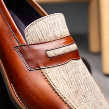 Load image into Gallery viewer, 15-733-CGN Lago Italian Calfskin Slip On Loafer Cognac
