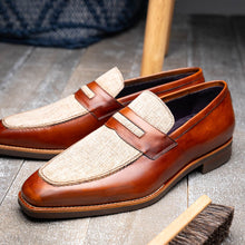 Load image into Gallery viewer, 15-733-CGN Lago Italian Calfskin Slip On Loafer Cognac
