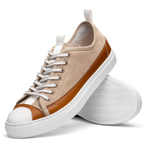 Load image into Gallery viewer, 65-360-TPE LANDO Sueded Calfskin Sneaker Taupe
